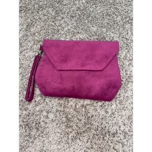 Little Green Frog Clutch Purse Evening Bag Wristlet Magenta Colorful Lined